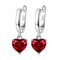 Pendientes de Corazón de Plata Esterlina 925 Regalo Perfecto para Mujeres - details 1