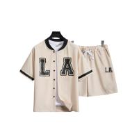 Conjunto Casual de Moda para Hombres Camisetas de Béisbol y Shorts con Cordón para Verano - details 1