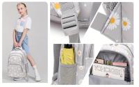Mochila escolar para niñas, adolescentes, impermeable, estuche escolar portátil con caja de lápices, 3 piezas - details 5