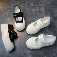 Suela de espuma Velcro Mary Jane zapatos nueva cabeza grande deportes pequeño blanco zapatos casual versátil solo zapatos - details 3