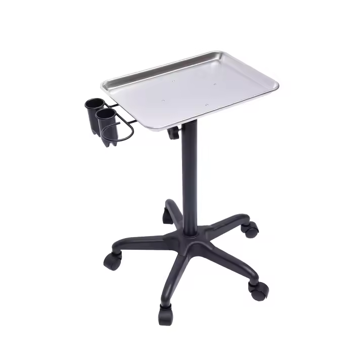 Carro de peluquería de altura ajustable con ruedas, carro de trabajo, tatuaje, accesorios para salones, Spas - 1