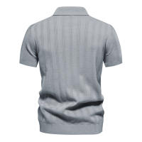 Polo de punto para hombre, manga corta y cuello vuelto, novedad - details 8
