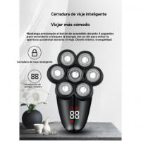 Afeitadora eléctrica con pantalla digital siete cabezales cortador de pelo calvo cortapelos eléctrico de empuje afeitadora multifunción - details 8