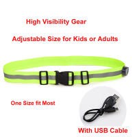 Cinturón para correr LED, banda luminosa recargable por USB, cintura elástica de alta visibilidad, luz para actividades nocturnas - details 0