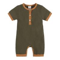 Pelele de moda para bebé, ropa de algodón y lino de manga corta, Color sólido, para recién nacido, 3-18 meses - details 5
