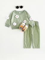 Conjunto de dos piezas de suéter con parche de nube para niños y niñas recién nacidos versión coreana de pantalones casuales de manga larga de otoño para bebés - details 16