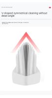 Cepillo de limpieza triangular sin callejón sin salida, cepillo de suelo de cerdas rígidas para colgar con cabeza Triangular, cepillo para huecos de azulejos de cerámica lavable blanco - details 1