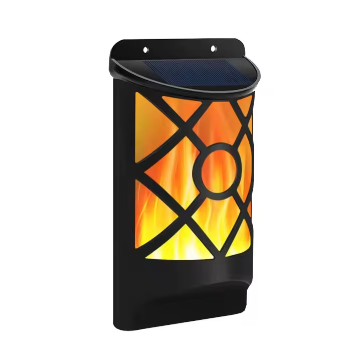 Luces de Llama Solar Linterna de Peso de Agua al Aire Libre Lámpara de Sol con 96 LEDs para Patio, Deck, Conducción, Montado en la Pared - 1