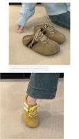Retro de suela gruesa interior de aumento de la bolsa de la cabeza de la mitad de las zapatillas de las mujeres desgaste exterior 2025 primavera nuevos zapatos versátiles de entrenamiento alemán Boken zapatos de mujer - details 11