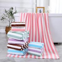 Juego de toallas de baño absorbentes de rayas, simples, suaves, para cara de adultos - details 0
