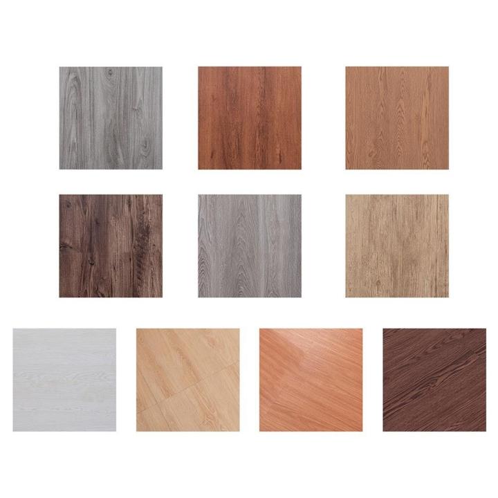 Adhesivo para suelo de grano de madera autoadhesivo resistente al desgaste, papel tapiz de suelo grueso impermeable, adhesivo de pared de PVC de 30CMX30CM