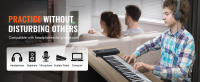 SucceBuy Piano enrollable de 88 teclas: 128 ritmos, 128 tonos, recargable, LED, 5 puertos, para todas las edades - details 3
