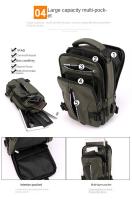 Bolso de pecho para hombre con múltiples bolsillos a la moda, bolso de mensajes deportivo de tela Oxford con carga USB, bolso cruzado multifunción de Color sólido para niños - details 5