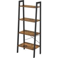 Estantería de 5 Niveles, Librería Industrial, Fácil de Montar, para Salón, Dormitorio, Cocina, Marrón Rústico y Negro LLS45X - details 24