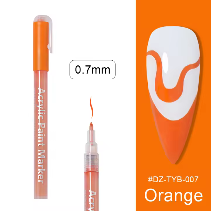 Lápiz de dibujo para arte de uñas, esmalte de Gel único, grafiti de belleza, decoración impermeable, pintura acrílica, delineador de fácil secado, herramienta de manicura - 1