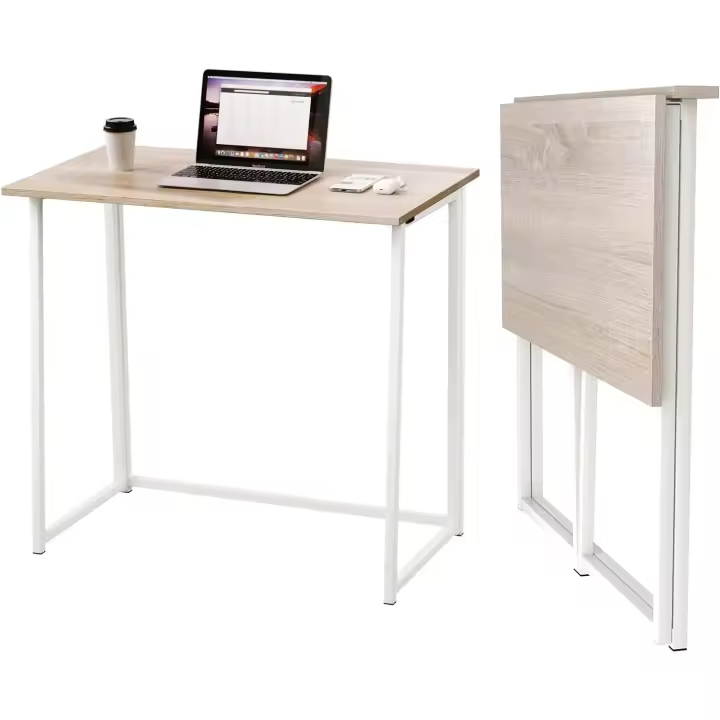 Mesa de Escritorio Plegable Compacta Sin Ensamblaje, Adecuada para Estudio, Oficina, Manualidades - 1