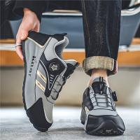 MAINALUN Zapatillas casuales para hombre con cierre magnético - Parte superior de PU transpirable, suela de PVC antideslizante, comodidad para todas las estaciones para caminar, conducir y uso diario - Elegante diseño de caña baja, zapatillas versátiles | - details 6
