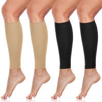 Calcetines deportivos de compresión sin pies para férula, venas varicosas, linfedema, correr, ciclismo, Mangas de soporte de pantorrilla, 1 par - details 0