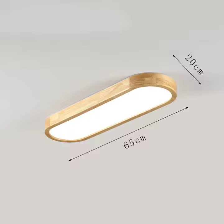 Tira de luz de techo de madera para sala de estar, accesorios de iluminación modernos para dormitorio, sala de estar, sala de estudio, pasillo - 1