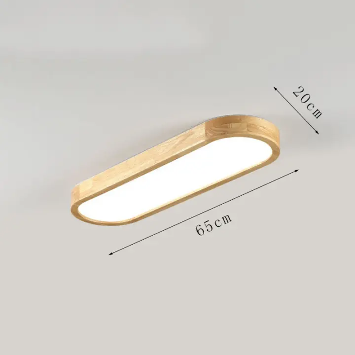 Tira de luz de techo de madera para sala de estar, accesorios de iluminación modernos para dormitorio, sala de estar, sala de estudio, pasillo - 1