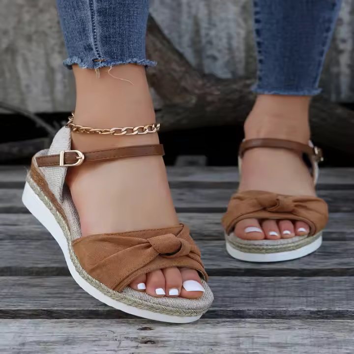 Sandalias de mujer con cuña y tacón alto verano Atos - 1