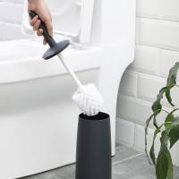 Un fondo de cepillo de inodoro con, a partir de la aprobación, cepillo de limpieza de baño doméstico, plástico sin callejones sin salida, cepillo de inodoro mango largo. - details 2