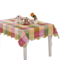 Mantel de plástico grueso para mesa de centro, tela de PVC, impermeable, transparente, a prueba de aceite, 2 piezas - details 11