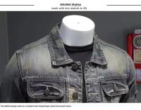 Chaqueta vaquera para hombre, chaqueta retro ajustada, chaqueta fresca y cálida a prueba de viento, ropa deportiva informal para exteriores, ropa para la temporada de primavera y otoño e invierno - details 10