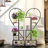 Estantería de Hierro Forjado de 2 Piezas Macetas de 6 Niveles con 2 Ganchos Soporte para Decoración de Sala Jardín Balcón - details 6