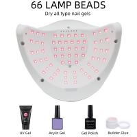 Secador de uñas de gran potencia, lámpara de uñas de diseño portátil, UV, sin manos negras, 300W, 66LED - details 2