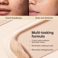 Hot-up Bsimone corrector base líquida de larga duración mate magnífico brillo tono de piel base líquida impermeable a prueba de sudor - details 8