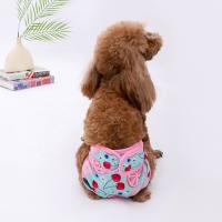 Ropa interior ajustable para perro, pañales de algodón suave con estampado Floral, bragas sanitarias para perros - details 1