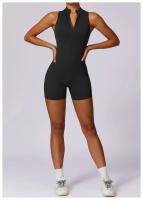 Mono de Yoga Sin Mangas con Almohadilla Kailuoka para Mujer Rompers Deportivos de Gimnasio Fitness Cortos con Talleres Material de Nylon - details 24