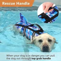 Traje de baño de verano para perros, chaleco de camuflaje, chaleco salvavidas, Collar, arnés para nadar - details 2