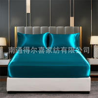 Sábana de satén de color seda simulada con sensación fresca, funda de cama, Funda de colchón - details 5