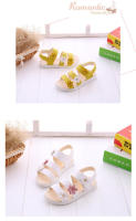 Sandalias de gladiador con flores para niña, zapatos de playa suaves, sandalias florales de verano, moda de princesa, alta calidad - details 4