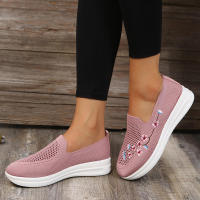 Zapatillas de deporte de malla transpirable para mujer, zapatos cómodos con flores, suaves y sólidos, a la moda, ligeros, 2022 - details 18
