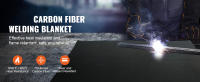 SucceBuy Manta de soldadura de fieltro de carbono, estera ignífuga resistente al calor, hasta 1800 ° Almohadilla de aislamiento F, manta ignífuga de fibra de carbono cortable - details 0