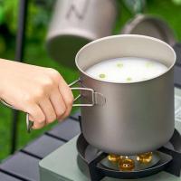 Olla portátil cubierta de titanio puro para acampar al aire libre, villa multifuncional de alta temperatura, olla ultraligera - details 7