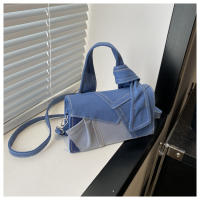 Bolso pequeño portátil de moda versátil, nuevo denim, bolso cuadrado pequeño cruzado de hombro empalmado - details 37
