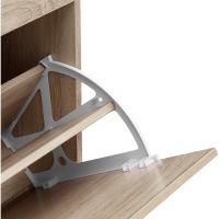 Armario con 3 puertas abatibles, zapatero de madera de 3 pisos, para entrada estrecha, pasillo, sala de estar, 60 x 24 x 120 cm, marrón rústico LBC030X01 - details 15