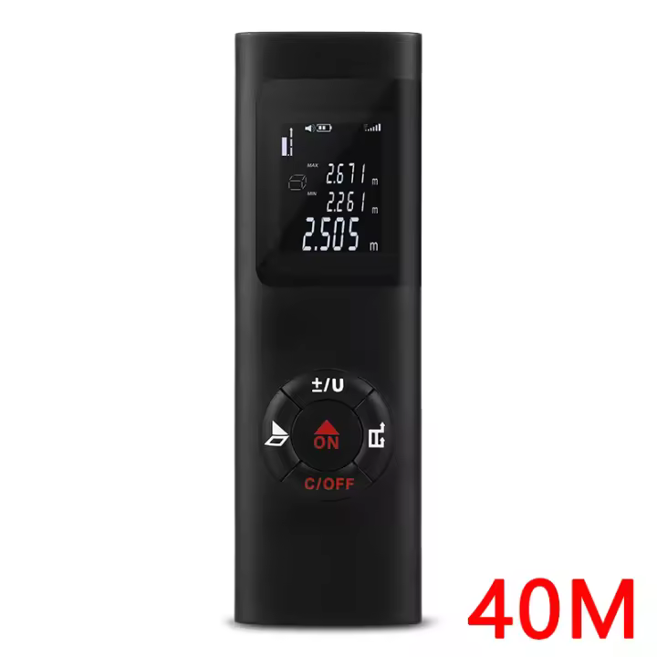 Mini medidor de distancia láser inteligente, telémetro infrarrojo, recargable por USB, portátil, herramientas de telémetro láser, 40M/60M - 1