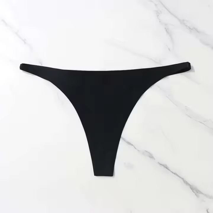 Tangas de seda de hielo sin costuras para Mujer, ropa interior de satén fino suave, bragas de Bikini para Mujer, Tangas de hilo para Mujer - 1