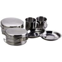 Juego de utensilios de cocina para camping con olla, sartén, taza, taza de senderismo, bandeja de viaje, 8 piezas - details 4