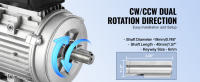 Motor eléctrico SucceBuy, motor de compresor de aire monofásico, rotación CW/CCW para maquinaria agrícola y equipos generales - details 1