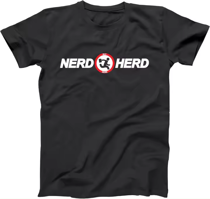 Camiseta básica para hombre, prenda de vestir, divertida, Geek, con diseño impreso de The Nerd Herd - 1