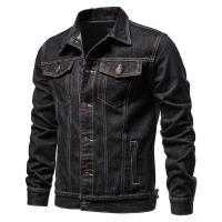 Chaqueta vaquera de algodón informal ajustada de estilo urbano, talla europea, otoño-invierno 2024, ropa para hombre - details 4