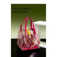 Mochila de Lujo Leten Diseño Creativo de Bolso Madre Transparente Tendencia de Bolso de Hombro para Mujeres Lining de Cuero Exterior de PVC/Vinilo - details 4