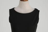 Vestido de falda grande con estampado de cerezas sin mangas y cuello redondo estilo mujer - details 2