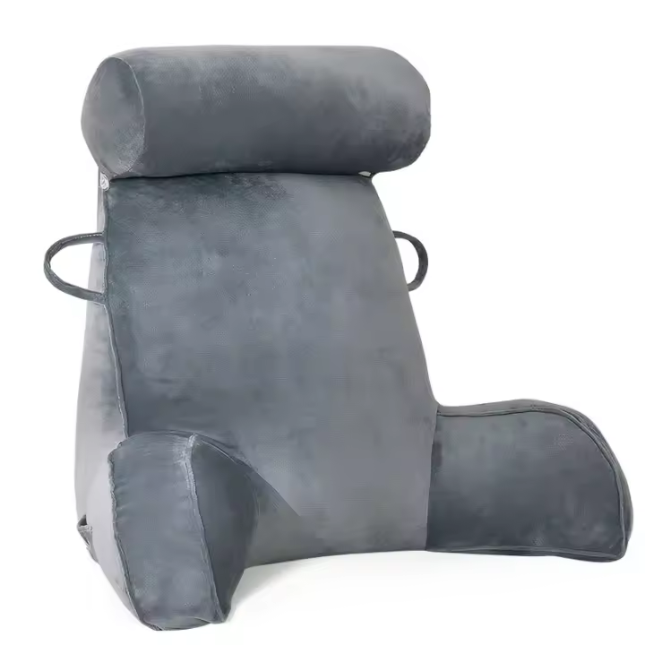 Cojín de Cabeza de Almohada de Lectura Grande Almohada de Apoyo de Cuerpo Triangular para Camilla - 1